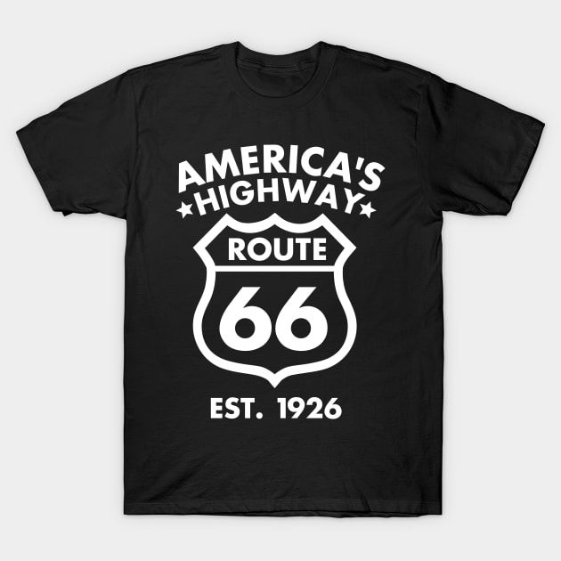 America's Highway Route 66 T-Shirt by DetourShirts